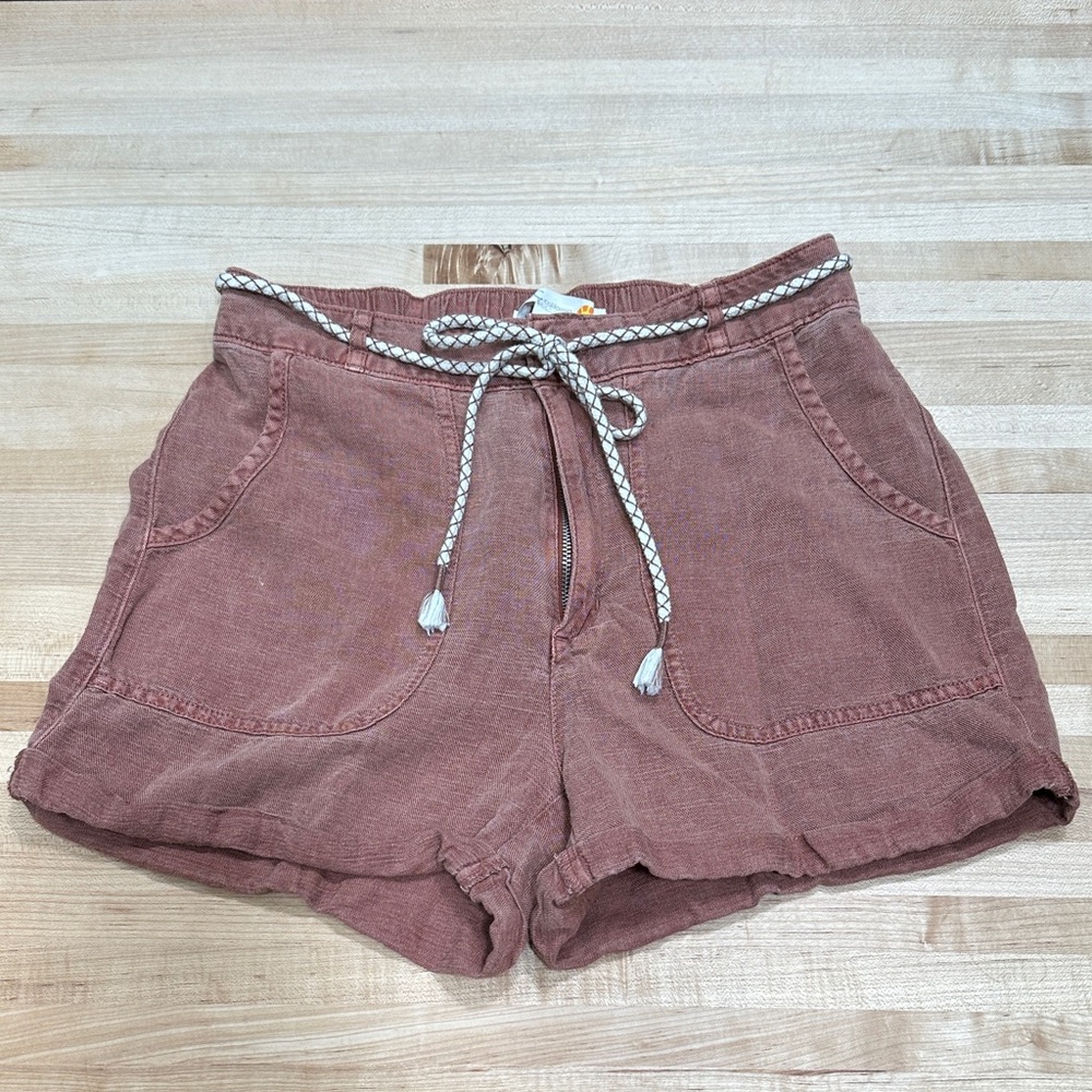 C&C California Rust High-Waist Tie-Front Women's Shorts